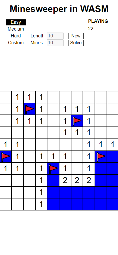 Minesweeper in Wasm